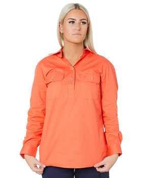 Ladies Closed Front Shirt LS - Watermelon - AJP Industrial Supplies - ritemate - rm300cf - watermelon - 6