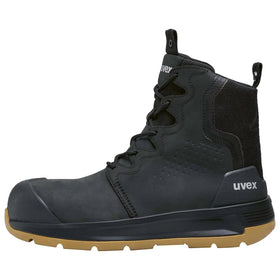 Uvex 3 X - Flow Zip Sided Safety Boots (Black) - AJP Industrial Supplies -