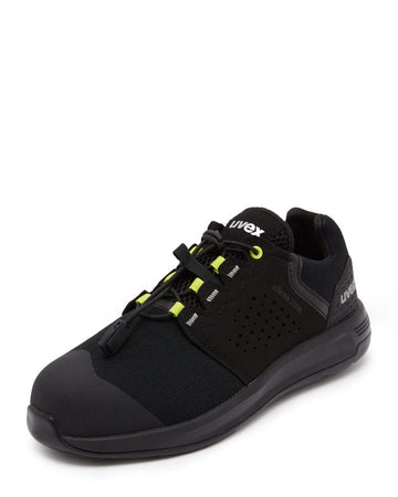 1 x - flow Safety Shoe - Black/Yellow - AJP Industrial Supplies - uvex - 65398 - 070