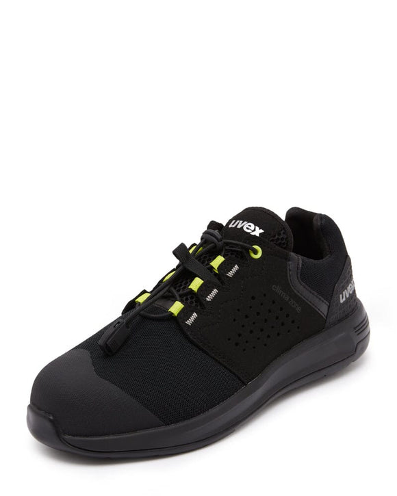 1 x - flow Safety Shoe - Black/Yellow - AJP Industrial Supplies - uvex - 65398 - 070