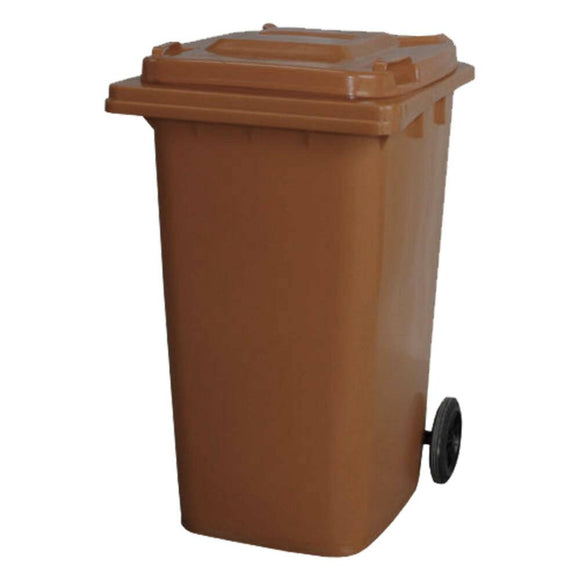 120 Litre Wheelie Bin | Brown - AJP Industrial Supplies - 120LWBBROWN