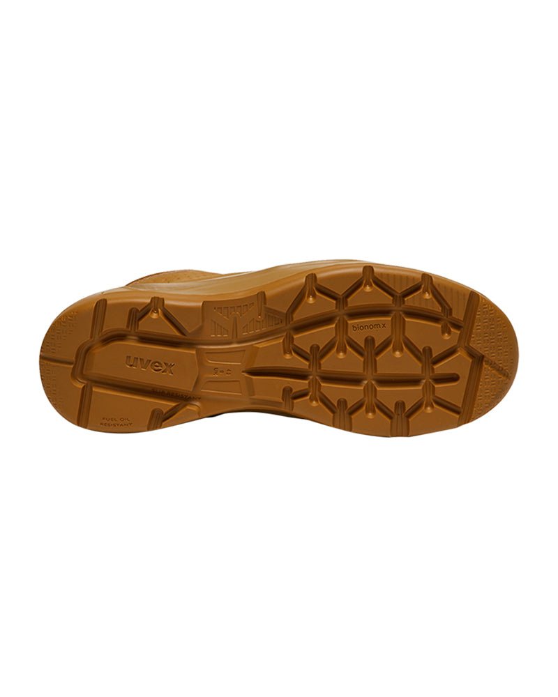 2 x - flow zip side safety boot - Tan - AJP Industrial Supplies - uvex - 65468 - 6sw