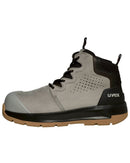 2 x - flow Zip Side Safety Boot - Wolf Grey - AJP Industrial Supplies - uvex - 65478 - 7sw