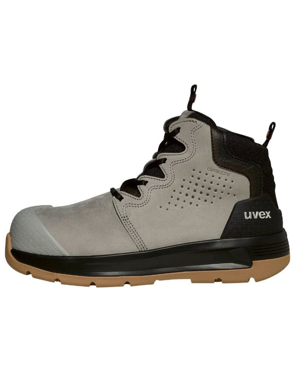 2 x - flow Zip Side Safety Boot - Wolf Grey - AJP Industrial Supplies - uvex - 65478 - 7sw