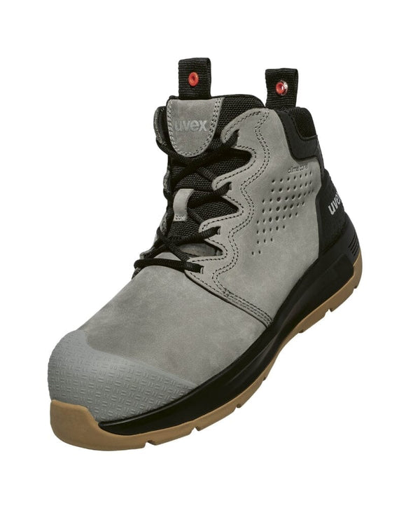 2 x - flow Zip Side Safety Boot - Wolf Grey - AJP Industrial Supplies - uvex - 65478 - 7sw
