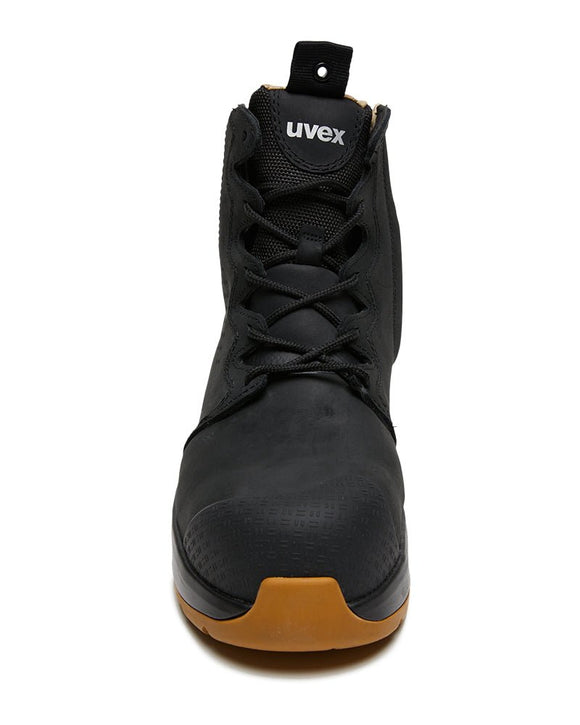 3 x - flow zip side safety boot - Black/Tan - AJP Industrial Supplies - uvex - 65428 - 6sw