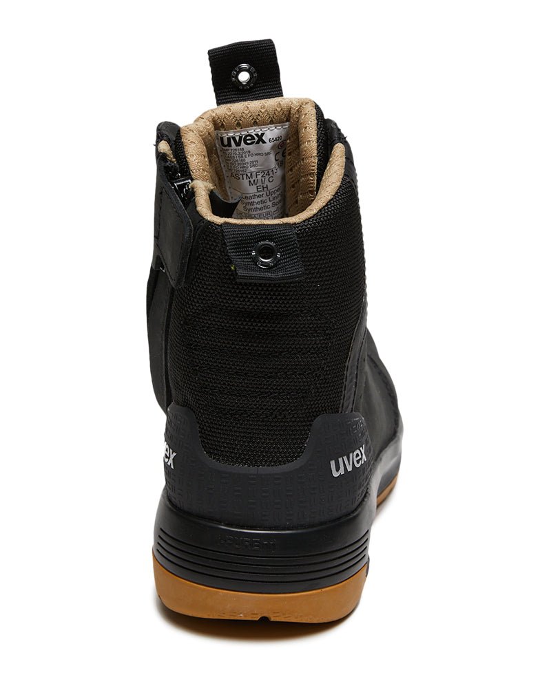 3 x - flow zip side safety boot - Black/Tan - AJP Industrial Supplies - uvex - 65428 - 6sw