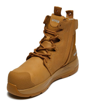 3 x - flow zip side safety boot - Tan - AJP Industrial Supplies - uvex - 65458 - 4sw