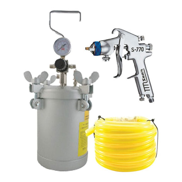 4 Litre Compact Pressure Pot, Hose & Star S - 770 Gun - AJP Industrial Supplies - GPPOT02104 - B
