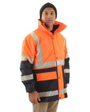 5 in 1 Rain Jacket - Orange/Navy - AJP Industrial Supplies - bisley - bk6975 - on - xs