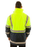 5 in 1 Rain Jacket - Yellow/Navy - AJP Industrial Supplies - bisley - bk6975 - yn - xs