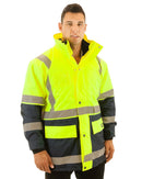 5 in 1 Rain Jacket - Yellow/Navy - AJP Industrial Supplies - bisley - bk6975 - yn - xs