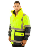 5 in 1 Rain Jacket - Yellow/Navy - AJP Industrial Supplies - bisley - bk6975 - yn - xs
