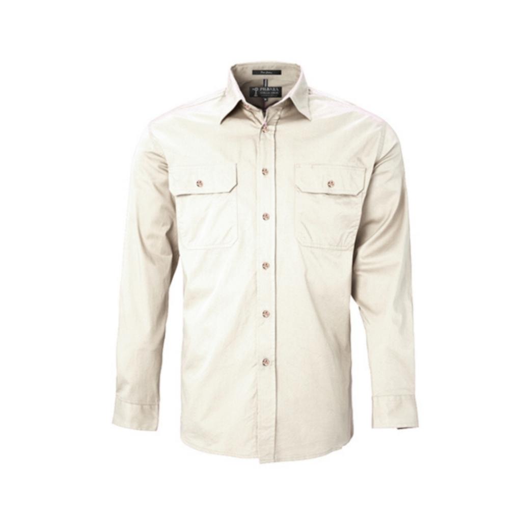 Pilbara RM500BT Mens Open Front L/s Shirt 2XL-6XL