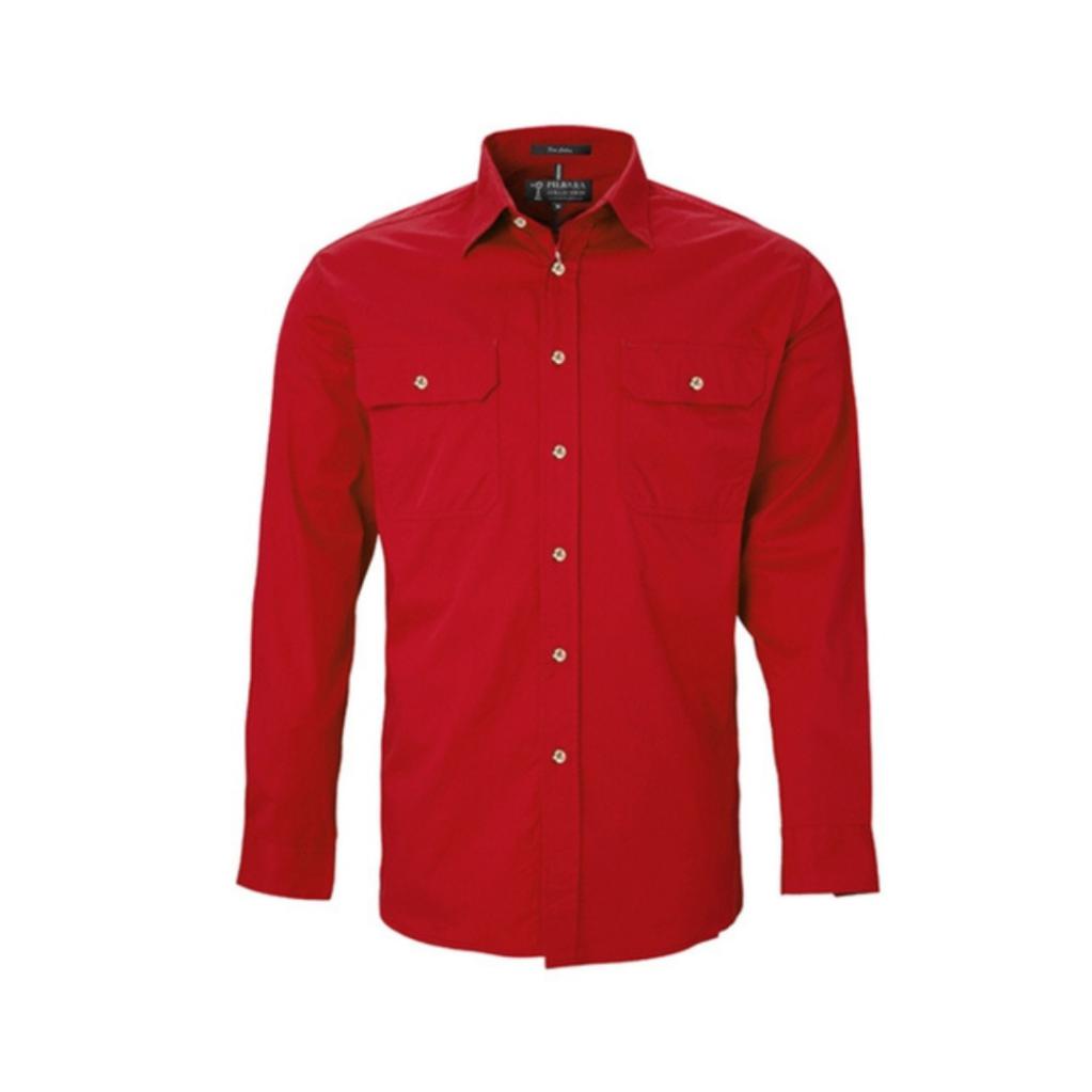 Pilbara RM500BT Mens Open Front L/s Shirt 2XL-6XL