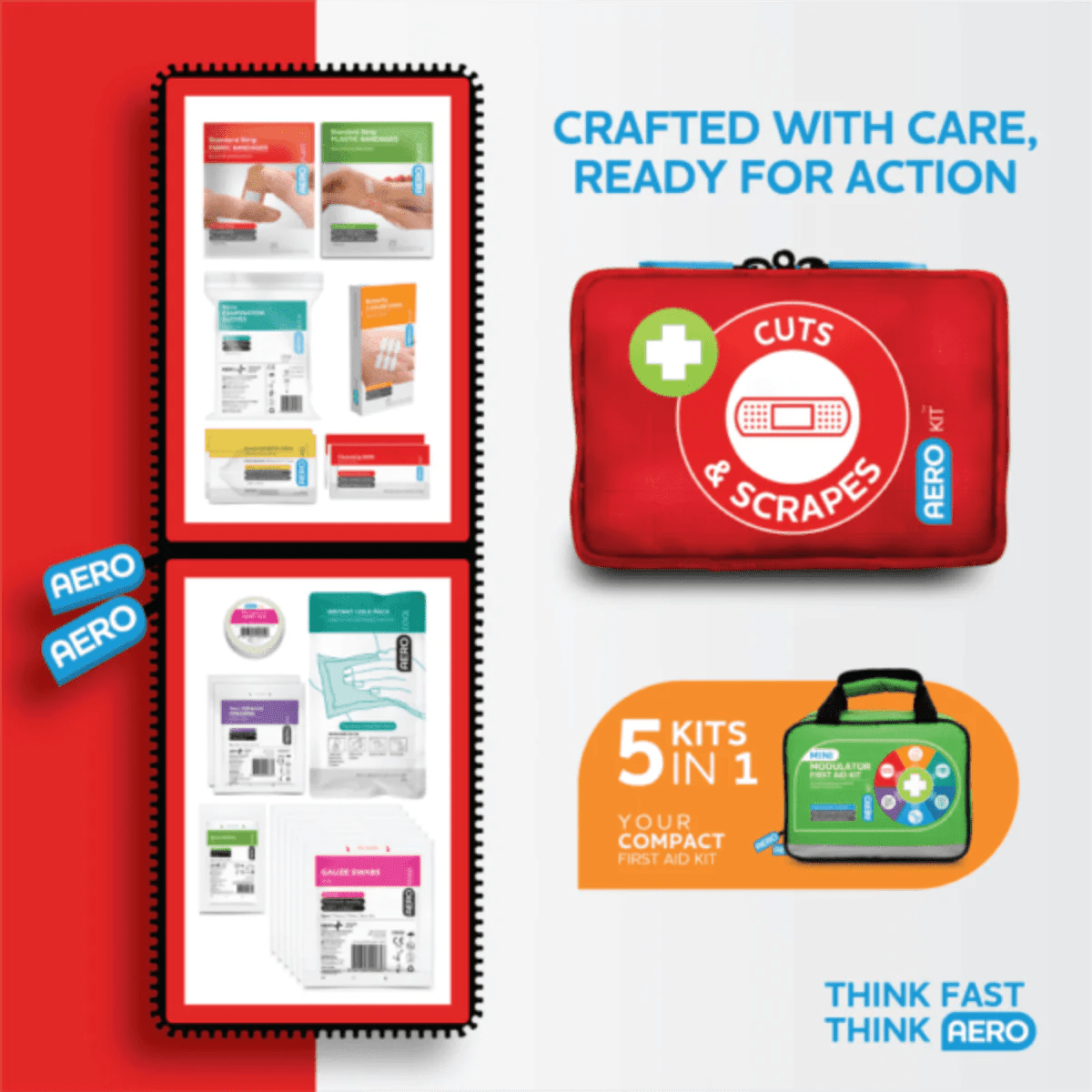 AEROKIT 3 Series Modular Mini Softpack First Aid - AJP Industrial Supplies - AFAKMODS3