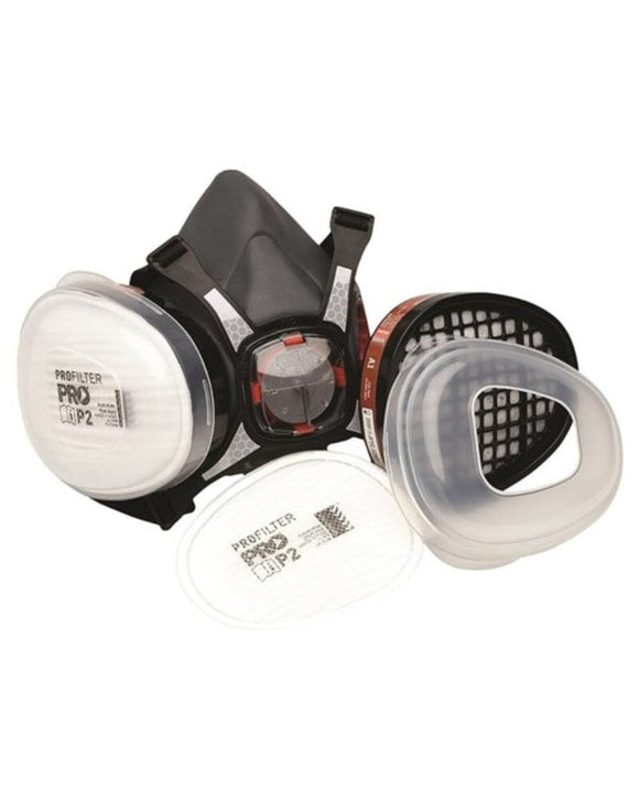 Assembled Half Mask With Cartridges - Black - AJP Industrial Supplies - prochoice - HMA1P2 - blk