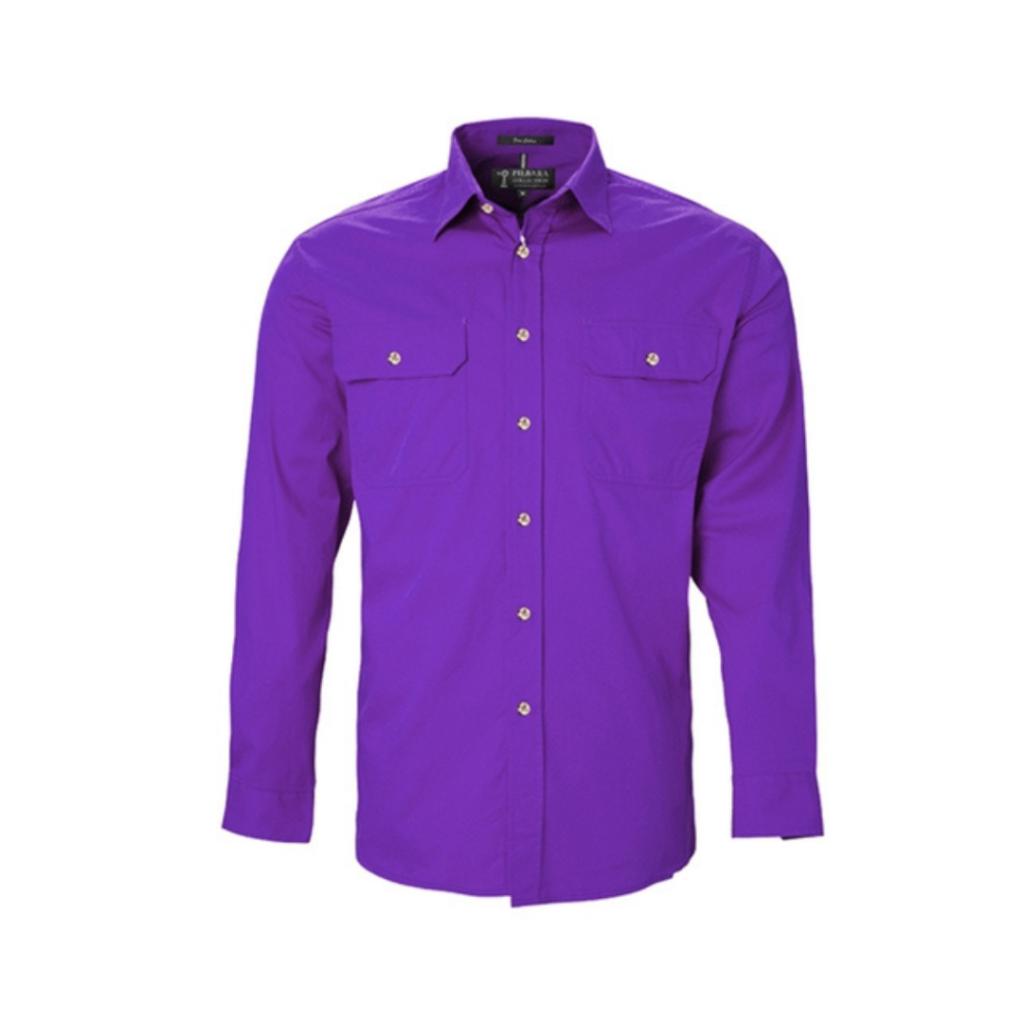 Pilbara RM500BT Mens Open Front L/s Shirt 2XL-6XL
