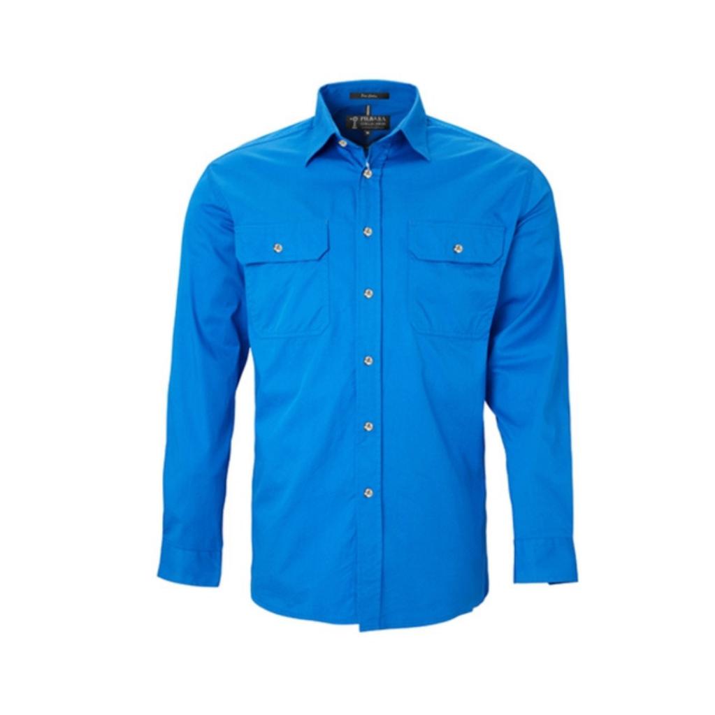 Pilbara RM500BT Mens Open Front L/s Shirt 2XL-6XL
