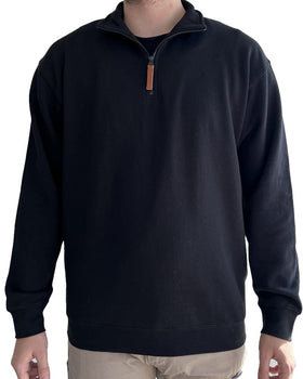 Classic Zipper Fleece Pullover - Black - AJP Industrial Supplies - ritemate - rmpc045 - blk - s