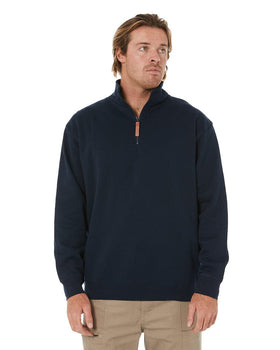 Classic Zipper Fleece Pullover - French Navy - AJP Industrial Supplies - ritemate - rmpc045 - fn - s