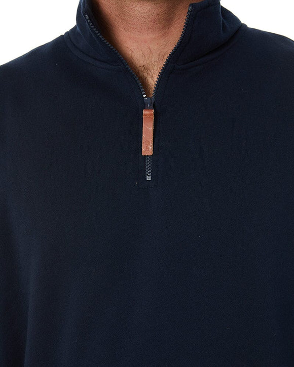 Classic Zipper Fleece Pullover - French Navy - AJP Industrial Supplies - ritemate - rmpc045 - fn - s