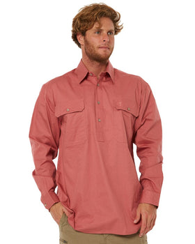 Closed Front Cotton Twill Shirt LS - Canyon - AJP Industrial Supplies - ritemate - rm200cf - canyon - xs