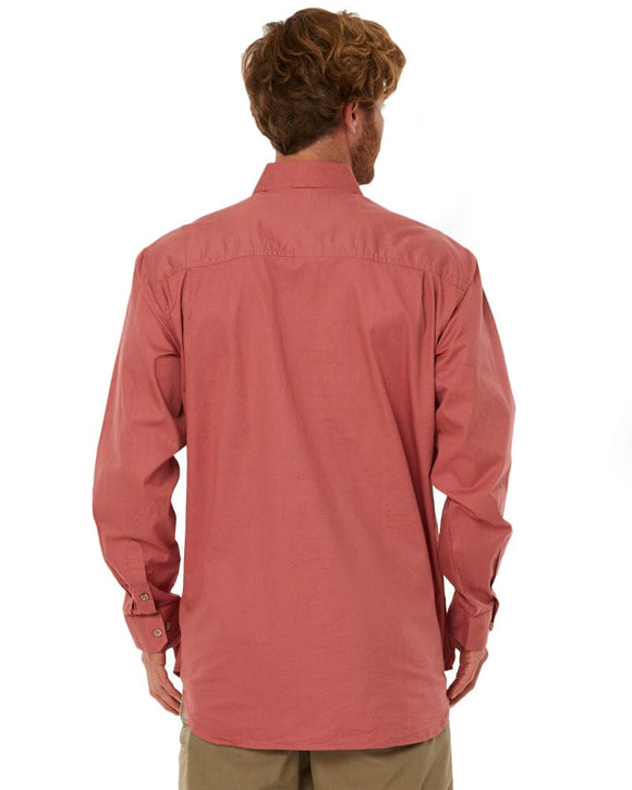 Closed Front Cotton Twill Shirt LS - Canyon - AJP Industrial Supplies - ritemate - rm200cf - canyon - xs