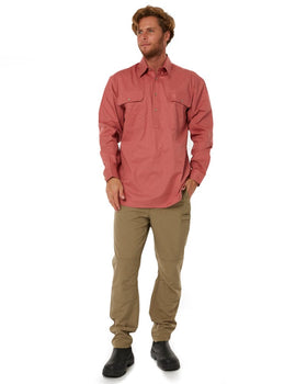 Closed Front Cotton Twill Shirt LS - Canyon - AJP Industrial Supplies - ritemate - rm200cf - canyon - xs