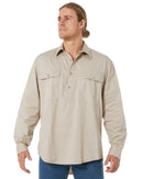 Closed Front Cotton Twill Shirt LS - Clay - AJP Industrial Supplies - ritemate - rm200cf - clay - xs