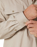 Closed Front Cotton Twill Shirt LS - Clay - AJP Industrial Supplies - ritemate - rm200cf - clay - xs