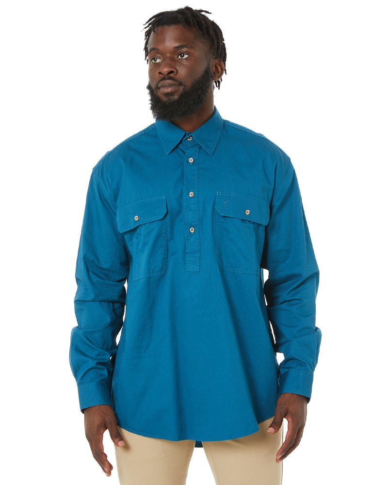 Closed Front Cotton Twill Shirt LS - Diesel - AJP Industrial Supplies - ritemate - rm200cf - diesel - xs