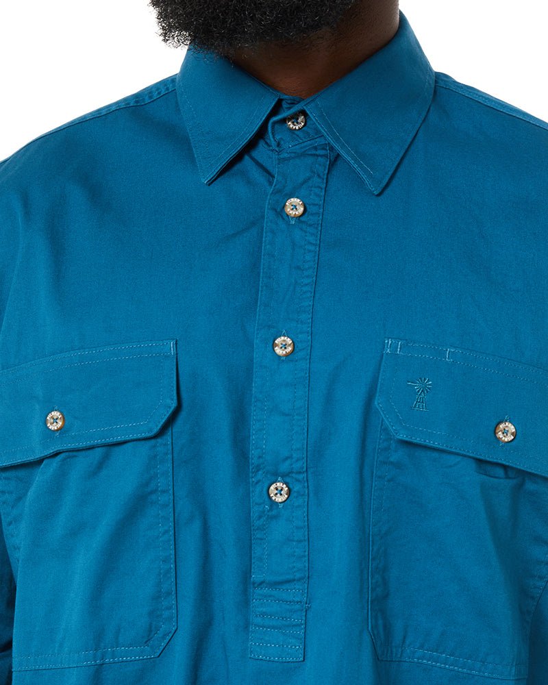 Closed Front Cotton Twill Shirt LS - Diesel - AJP Industrial Supplies - ritemate - rm200cf - diesel - xs