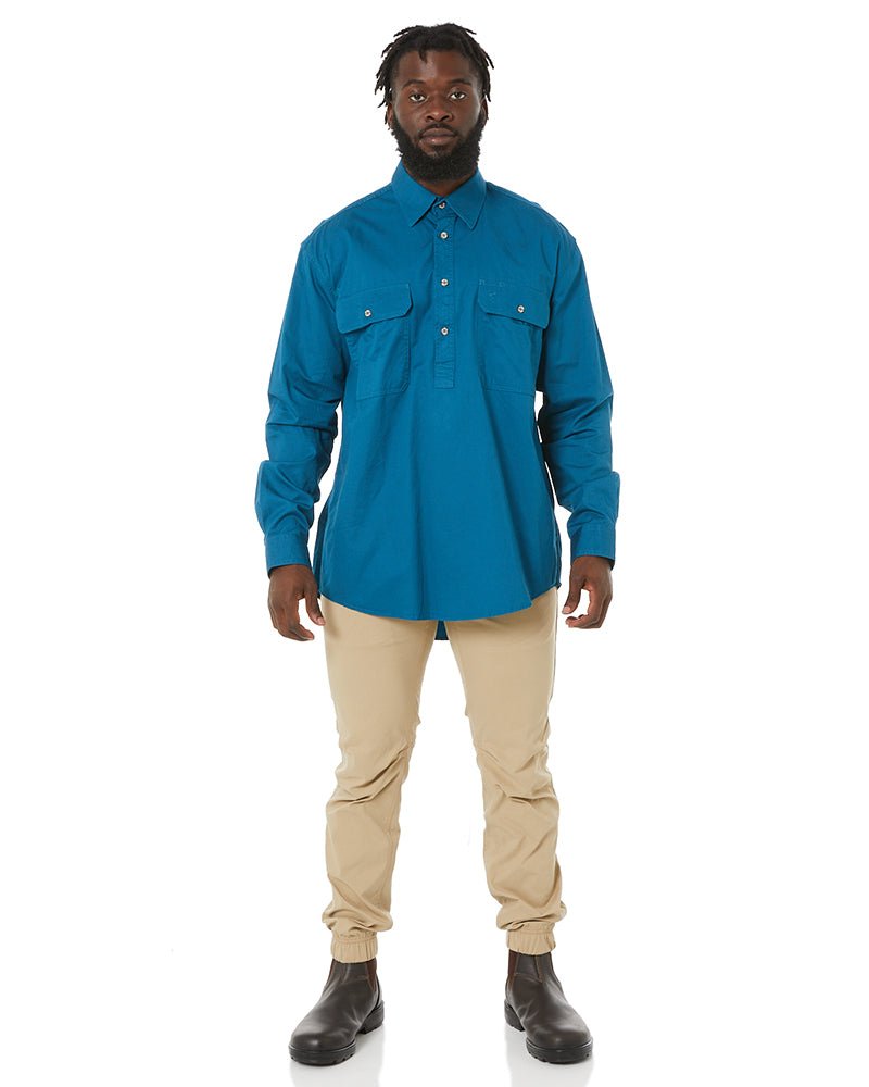 Closed Front Cotton Twill Shirt LS - Diesel - AJP Industrial Supplies - ritemate - rm200cf - diesel - xs
