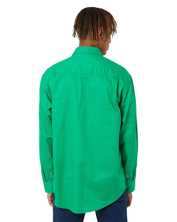 Closed Front Cotton Twill Shirt LS - Emerald - AJP Industrial Supplies - ritemate - rm200cf - emerald - xs
