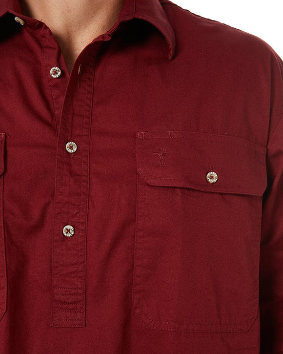 Closed Front Cotton Twill Shirt LS - Ochre - AJP Industrial Supplies - ritemate - rm200cf - ochre - xs