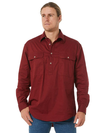 Closed Front Cotton Twill Shirt LS - Ochre - AJP Industrial Supplies - ritemate - rm200cf - ochre - xs