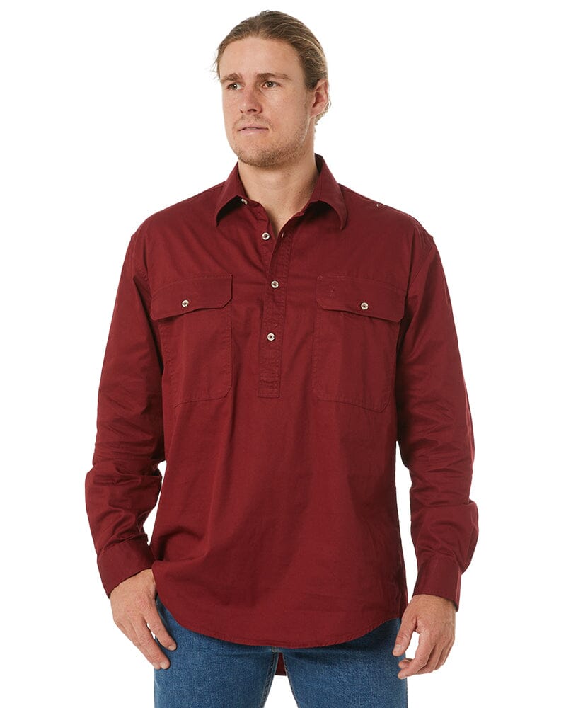 Closed Front Cotton Twill Shirt LS - Ochre - AJP Industrial Supplies - ritemate - rm200cf - ochre - xs