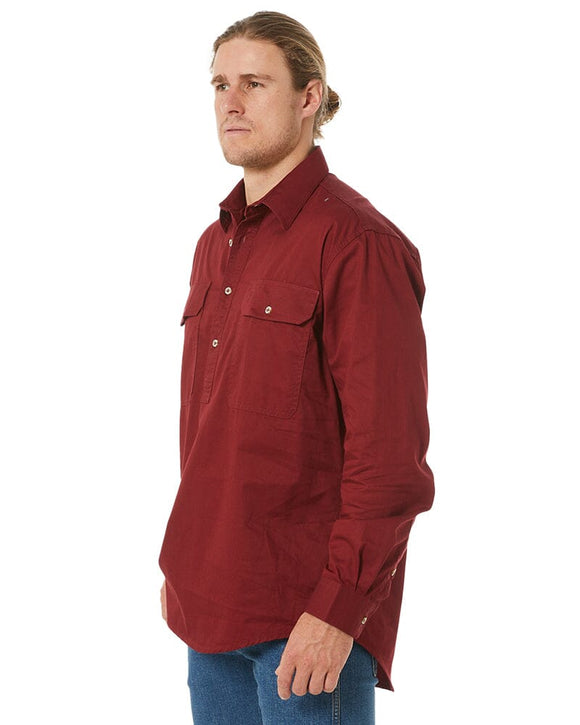 Closed Front Cotton Twill Shirt LS - Ochre - AJP Industrial Supplies - ritemate - rm200cf - ochre - xs