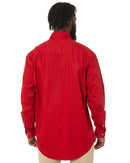 Closed Front Cotton Twill Shirt LS - Red - AJP Industrial Supplies - ritemate - rm200cf - red - xs