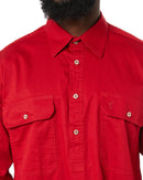 Closed Front Cotton Twill Shirt LS - Red - AJP Industrial Supplies - ritemate - rm200cf - red - xs