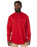 Closed Front Cotton Twill Shirt LS - Red - AJP Industrial Supplies - ritemate - rm200cf - red - xs