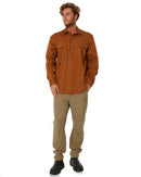 Closed Front Cotton Twill Shirt LS - Terracotta - AJP Industrial Supplies - ritemate - rm200cf - terracotta - xs