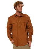 Closed Front Cotton Twill Shirt LS - Terracotta - AJP Industrial Supplies - ritemate - rm200cf - terracotta - xs