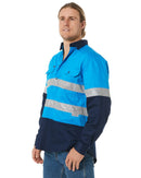 Closed Front LS Taped Shirt - Blue - AJP Industrial Supplies - ritemate - rm105cfr - blue - s