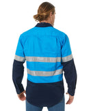 Closed Front LS Taped Shirt - Blue - AJP Industrial Supplies - ritemate - rm105cfr - blue - s