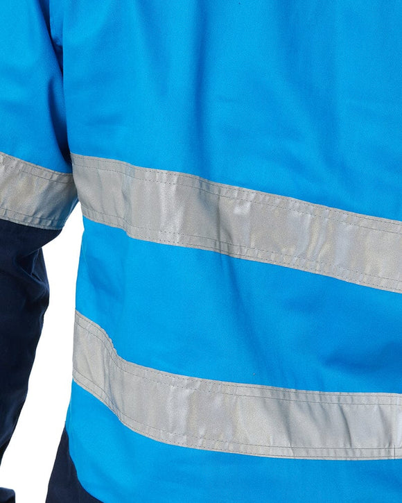 Closed Front LS Taped Shirt - Blue - AJP Industrial Supplies - ritemate - rm105cfr - blue - s