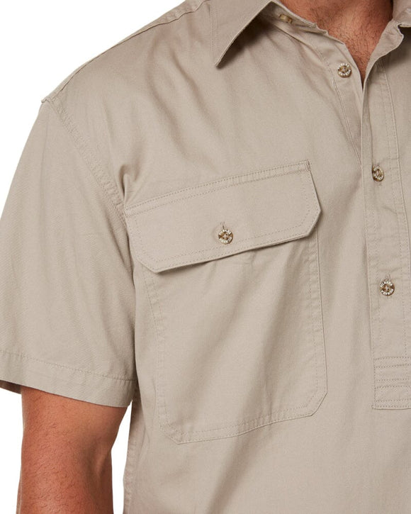 Closed Front SS Shirt - Clay - AJP Industrial Supplies - ritemate - rm200cfs - clay - s