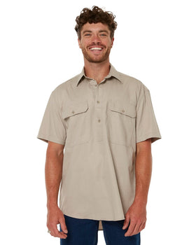 Closed Front SS Shirt - Clay - AJP Industrial Supplies - ritemate - rm200cfs - clay - s