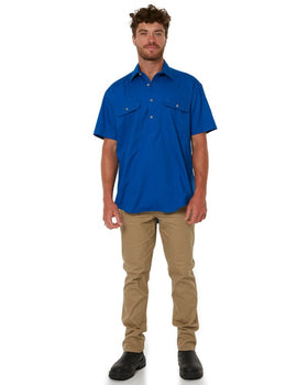 Closed Front SS Shirt - Cobalt - AJP Industrial Supplies - ritemate - rm200cfs - cobalt - s